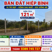 HIỆP BÌNH - 121m2 TRÒN 6 tỷ - Ngang 8.2m siêu hiếm - hẻm xe hơi Hiệp Bình